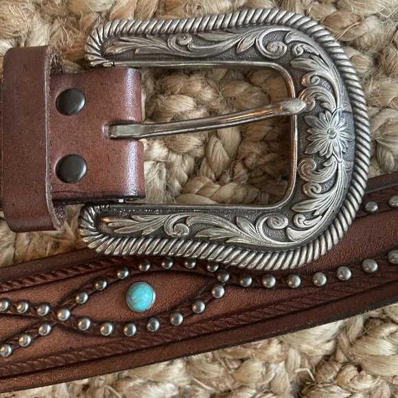 Ariat | Accessories | Genuine Leather Xl Belt Turquoise  display picture 1